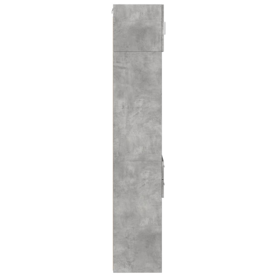 Armario estrecho madera ingeniería gris hormigón 45x42,5x225