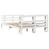 Estructura de cama con cabecero sin colchón blanco 160x200