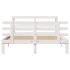 Estructura de cama con cabecero madera de pino blanco