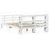 Estructura de cama con cabecero madera de pino blanco
