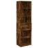 Armario estrecho madera ingeniería roble ahumado 50x42,5x225