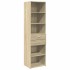 Armario estrecho madera ingeniería roble Sonoma 50x42,5x225