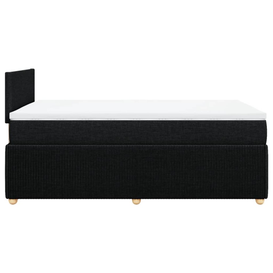 Cama box spring con colchón tela negro 120x190