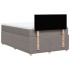 Cama box spring con colchón tela gris taupe 120x190