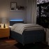 Cama box spring con colchón tela azul 120x190