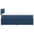 Cama box spring con colchón tela azul 120x190
