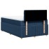 Cama box spring con colchón tela azul 120x190