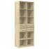 Armario de madera de ingeniería roble Sonoma 70x42,5x225