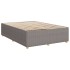 Cama box spring con colchón tela gris taupe 140x190