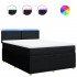 Cama box spring con colchón tela negro 140x200
