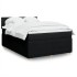 Cama box spring con colchón tela negro 140x200