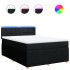 Cama box spring con colchón tela negro 140x200