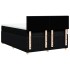 Cama box spring con colchón tela negro 140x200
