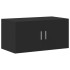Armario de madera de ingeniería negro 80x42,5x225