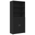 Armario de madera de ingeniería negro 80x42,5x225