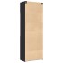 Armario de madera de ingeniería negro 80x42,5x225