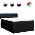 Cama box spring con colchón tela negro 140x200
