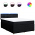 Cama box spring con colchón tela negro 140x200