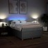 Cama box spring con colchón tela gris claro 160x200