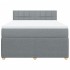 Cama box spring con colchón tela gris claro 160x200