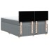 Cama box spring con colchón tela gris claro 160x200