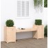 Banco con jardineras madera maciza de pino 180x36x63