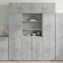 Armario de madera de ingeniería gris hormigón 80x42,5x225