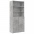 Armario de madera de ingeniería gris hormigón 80x42,5x225