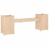 Banco con jardineras madera maciza de pino 180x36x63