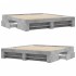 Estructura de cama sin colchón gris hormigón 180x200