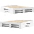 Estructura de cama madera de ingeniería blanca 150x200