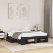 Estructura de cama madera de ingeniería negra 140x190 cm