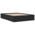 Estructura de cama madera de ingeniería negra 140x190
