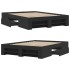 Estructura de cama madera de ingeniería negra 140x190