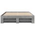 Estructura de cama madera de ingeniería gris hormigón