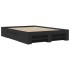 Estructura de cama madera de ingeniería negra 120x190