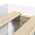 Estructura de cama madera de ingeniería blanca 100x200
