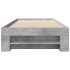 Estructura de cama madera de ingeniería gris hormigón 90x190