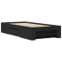 Estructura de cama madera de ingeniería negra 90x200