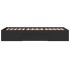 Estructura de cama madera de ingeniería negra 90x200