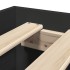 Estructura de cama madera de ingeniería negra 90x200