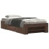Estructura de cama sin colchón madera marrón roble 90x200