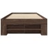 Estructura de cama sin colchón madera marrón roble 90x200
