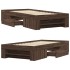 Estructura de cama sin colchón madera marrón roble 90x200