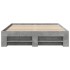 Estructura de cama madera de ingeniería gris hormigón