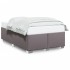 Estructura de cama sin colchón cuero sintético gris 120x190