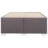 Estructura de cama sin colchón cuero sintético gris 120x190