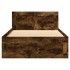 Cama con cabecero madera de ingeniería roble ahumado 100x200