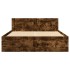 Cama con cabecero madera de ingeniería roble ahumado 140x190