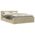 Cama con cabecero madera de ingeniería roble Sonoma 120x190